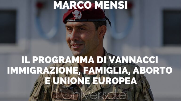Scopri di più sull'articolo Il programma di Vannacci: immigrazione, famiglia, aborto e Unione Europea