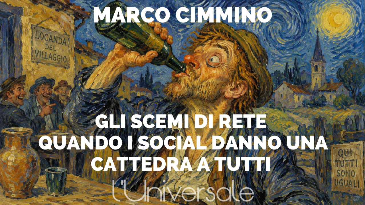 I social hanno dato voce a tutti, ma hanno anche cancellato il confine tra opinione e competenza. Lo scemo del villaggio non è scomparso: ha semplicemente trovato una tastiera, un pubblico e la certezza che la sua opinione valga quanto quella di chi studia.